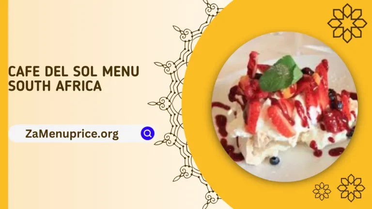 Cafe Del Sol Menu