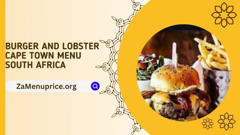 Burger And Lobster Cape Town Menu