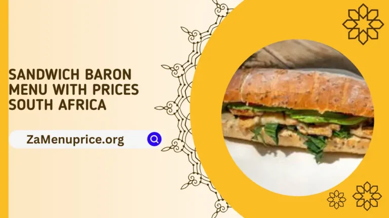 Sandwich Baron Menu With Prices