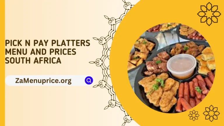 Pick N Pay Platters Menu And Prices